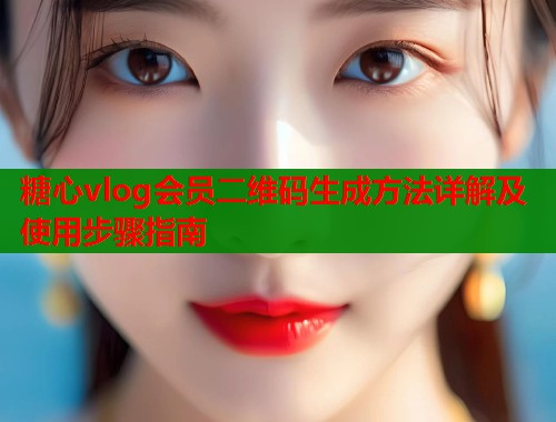 糖心vlog会员二维码生成方法详解及使用步骤指南